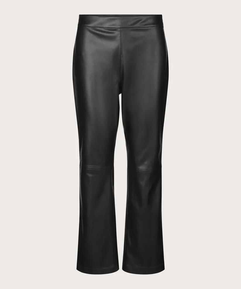 1007831  Ma Panadi Faux Leather Trousers - Black