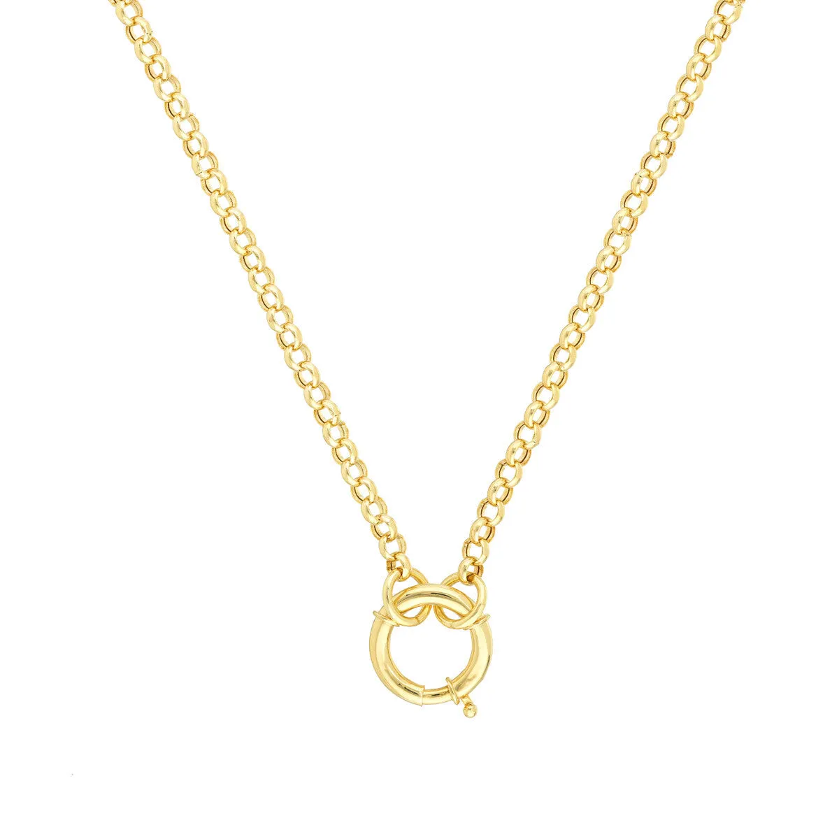 14K GOLD CHUNKY ROLO CHAIN WITH LOOPS