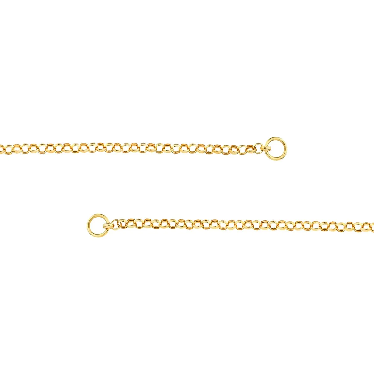 14K GOLD CHUNKY ROLO CHAIN WITH LOOPS