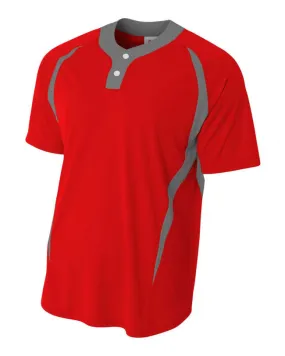 A4 Two-Button Performance Softball Jersey