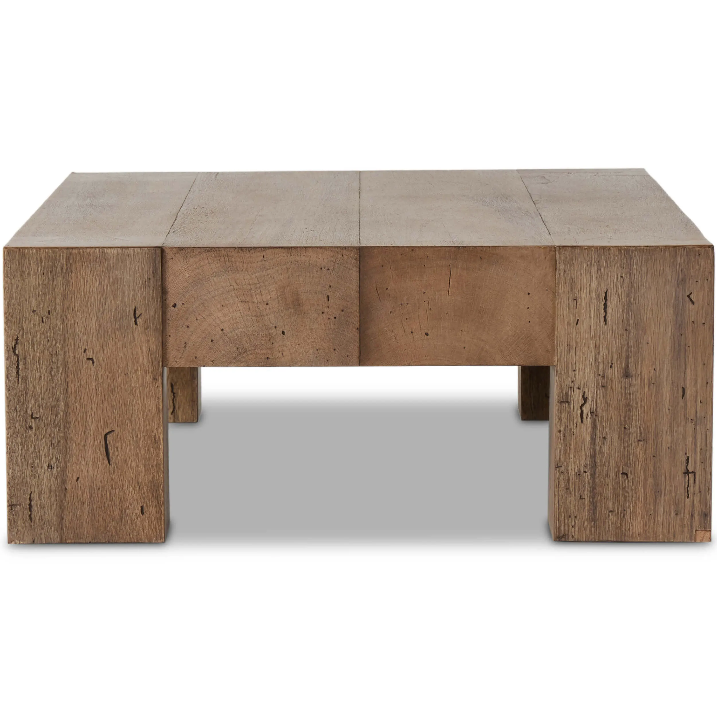 Abaso Rectangular Coffee Table, Rustic Wormwood