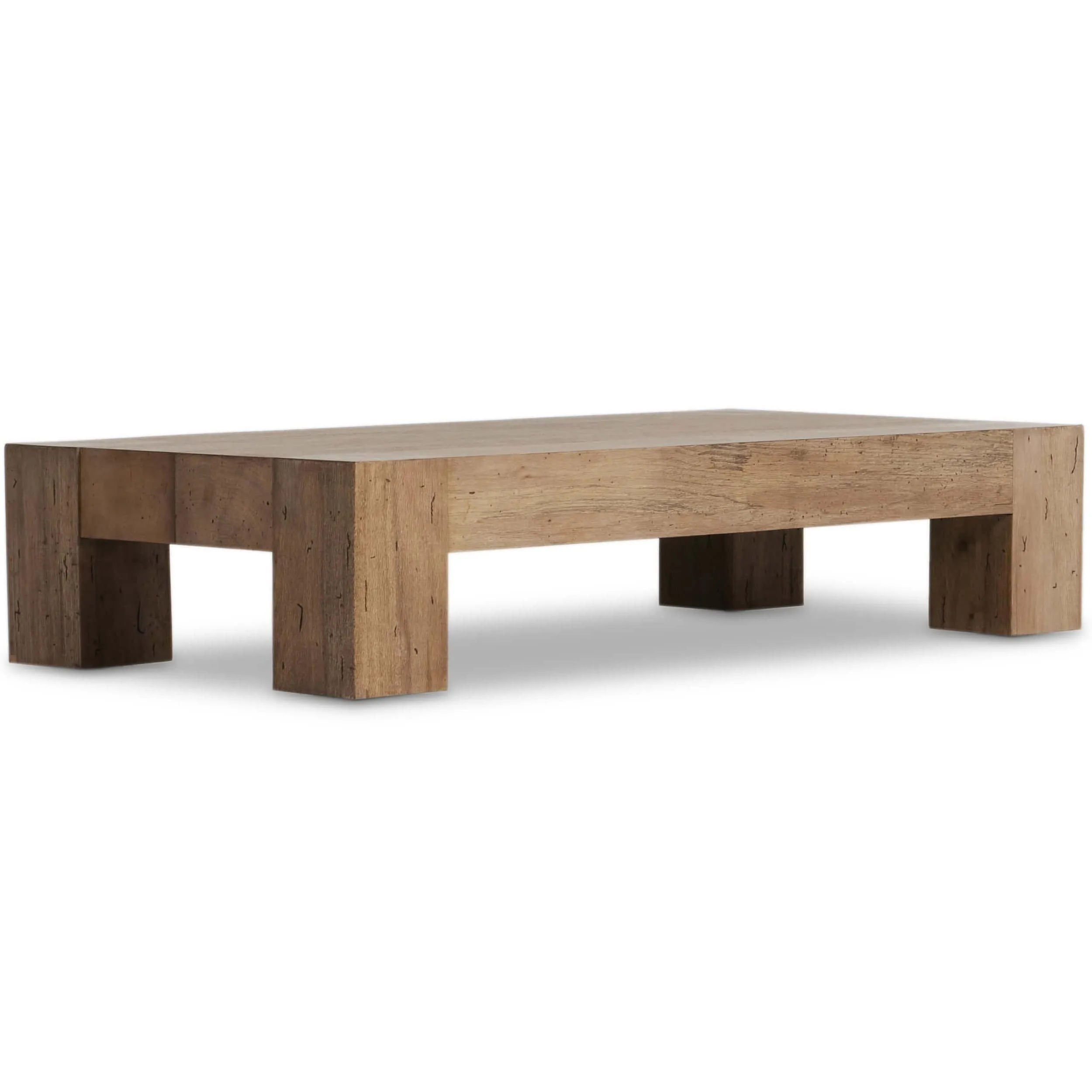 Abaso Rectangular Coffee Table, Rustic Wormwood