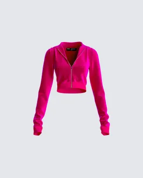 Alessa Pink Velvet Jacket