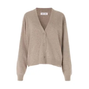 Amaris Short Cardigan - Khaki Mel.