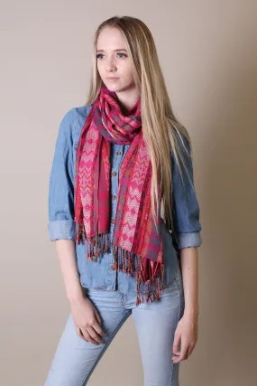 Amelia Chevron Jacquard Scarf / Shawl