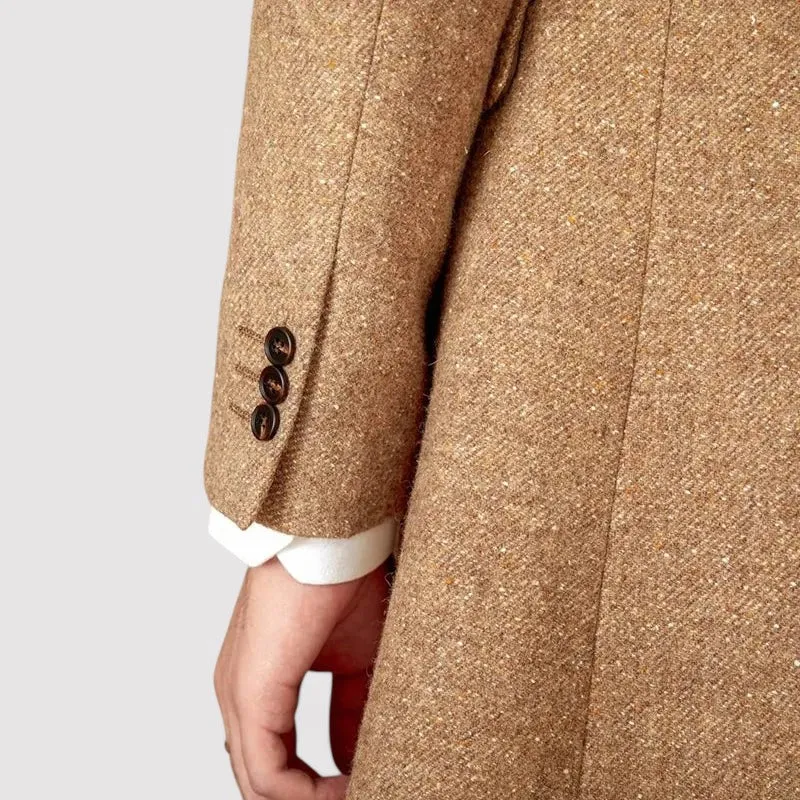 Ancien | Men's Wool Winter Coat with Double-Breasted Collar