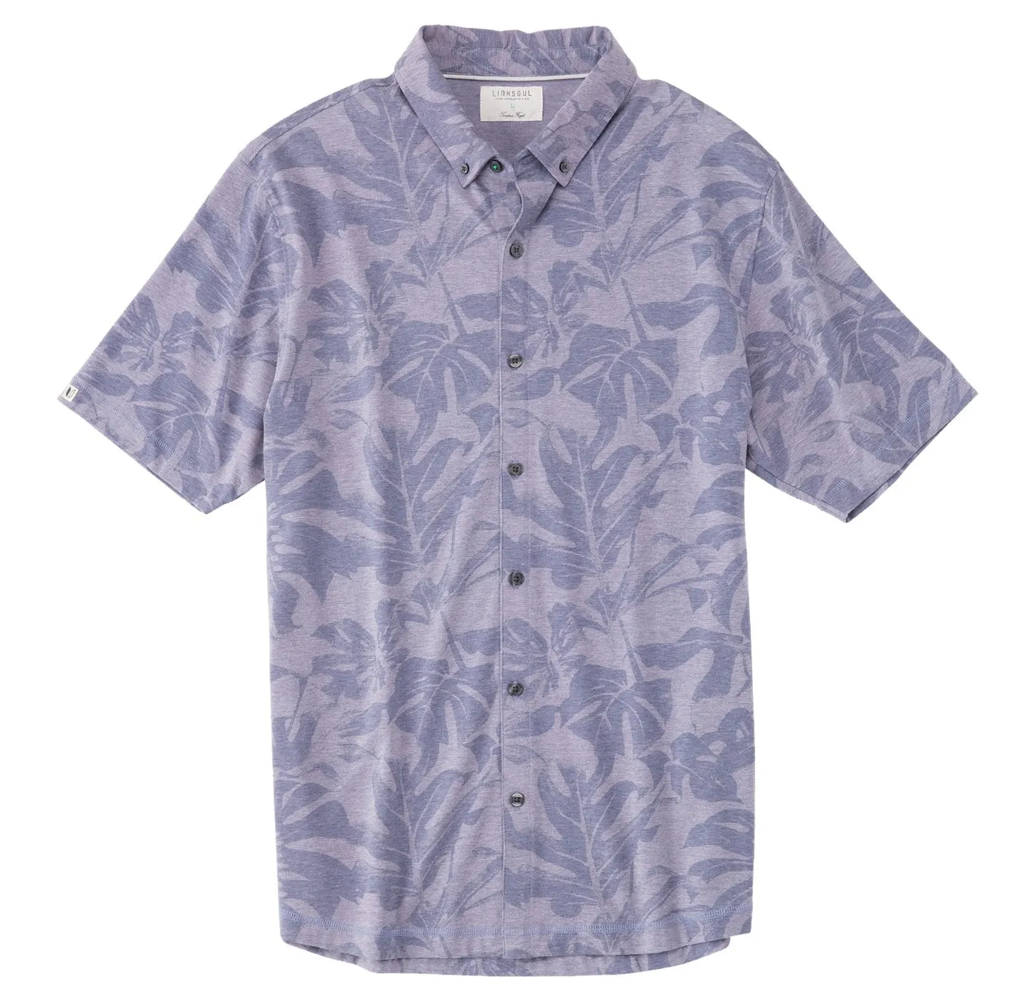 Anza Monstera Print Button-Down Shirt