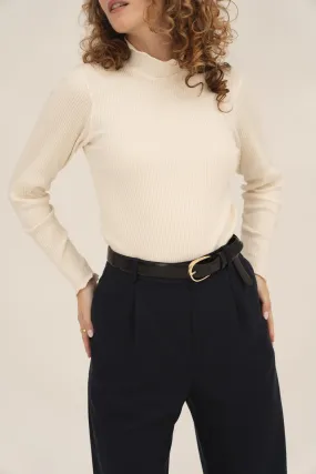 Ava White Turtleneck