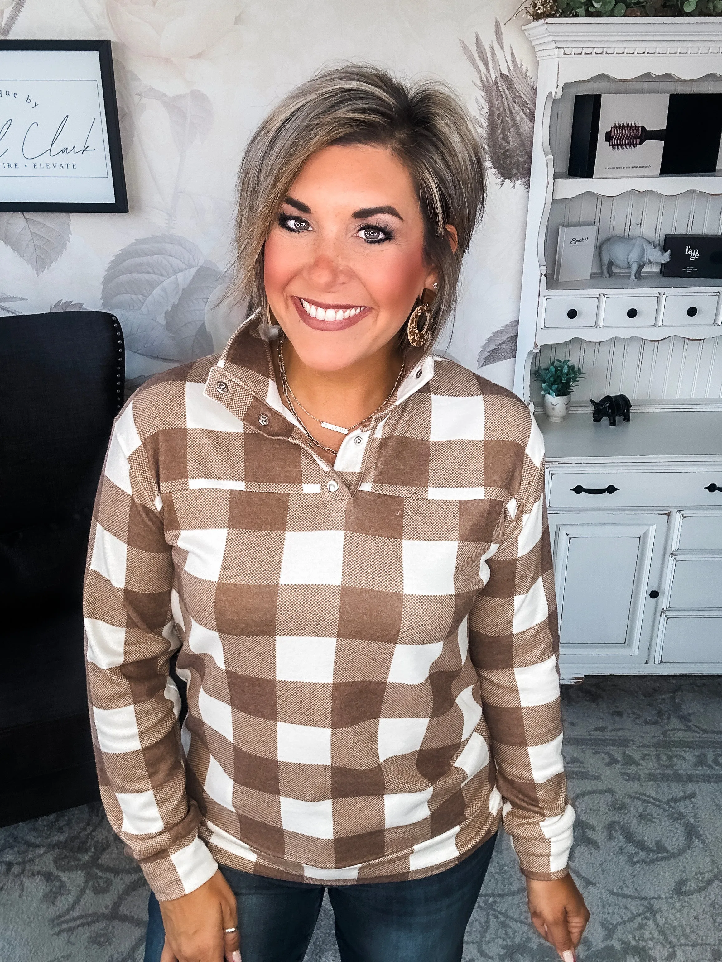 Be Free Plaid Pullover