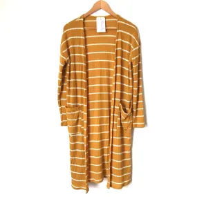 Bibi (Pink Lily) Mustard Striped Cardigan NWT- Size S