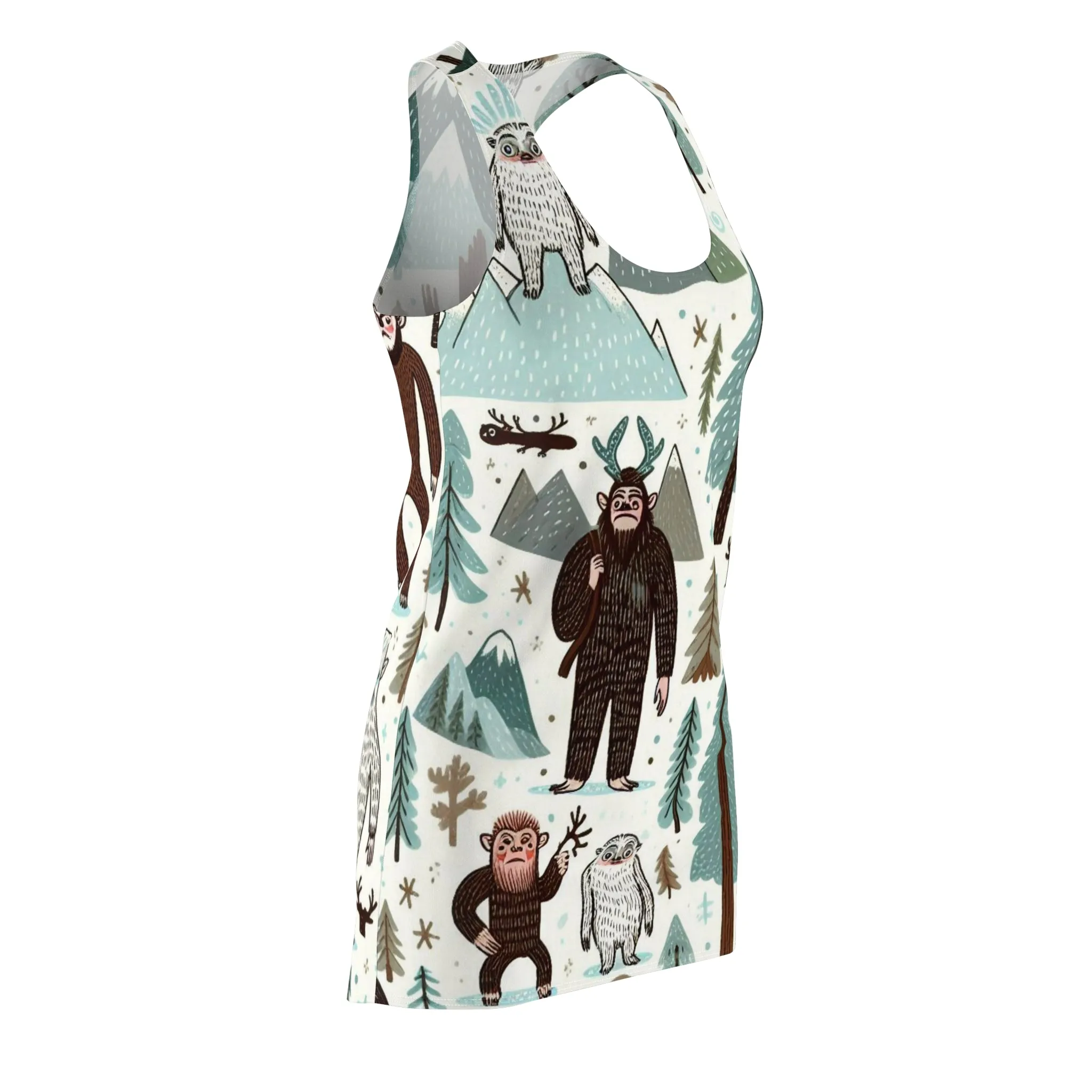 Bigfoot and Yeti - Cut & Sew Racerback Dress (AOP)