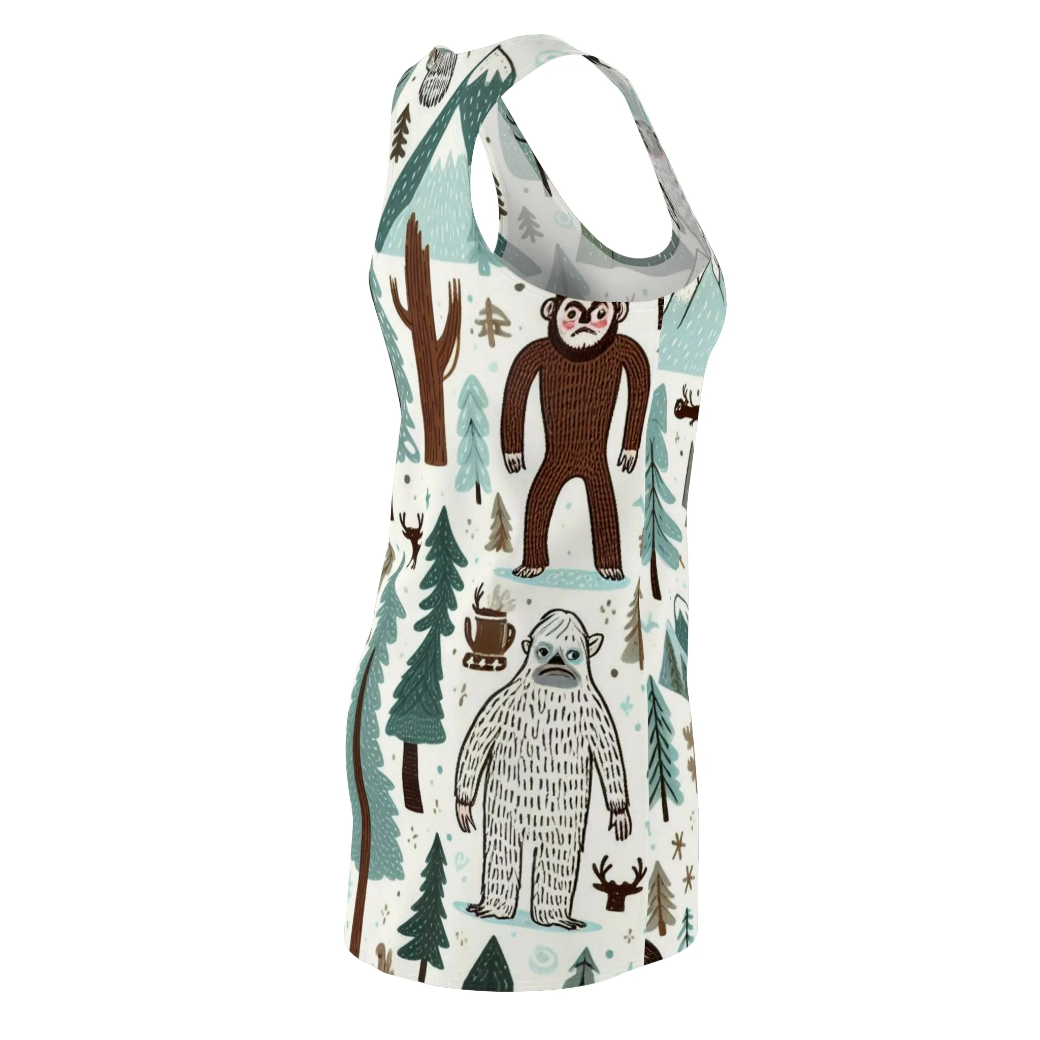 Bigfoot and Yeti - Cut & Sew Racerback Dress (AOP)