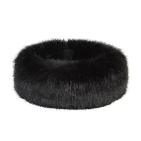 Black Jet Faux Fur Huff