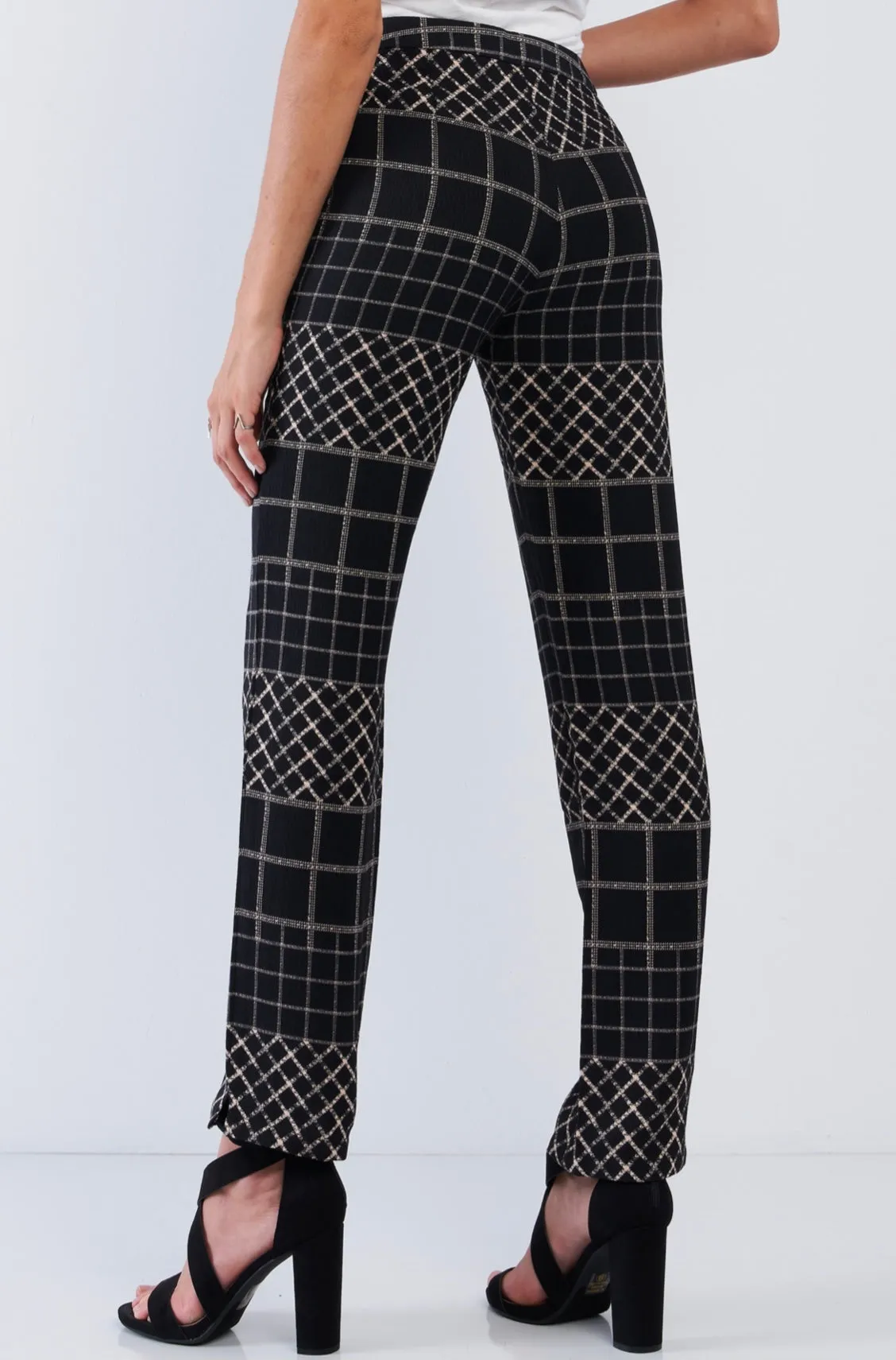 Black Tan Printed Relaxed Fit Pant