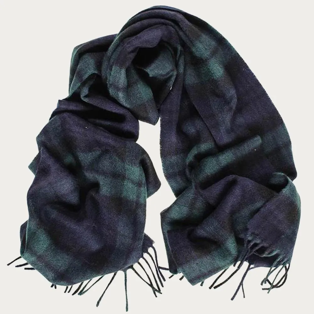 Black Watch Tartan Cashmere Scarf