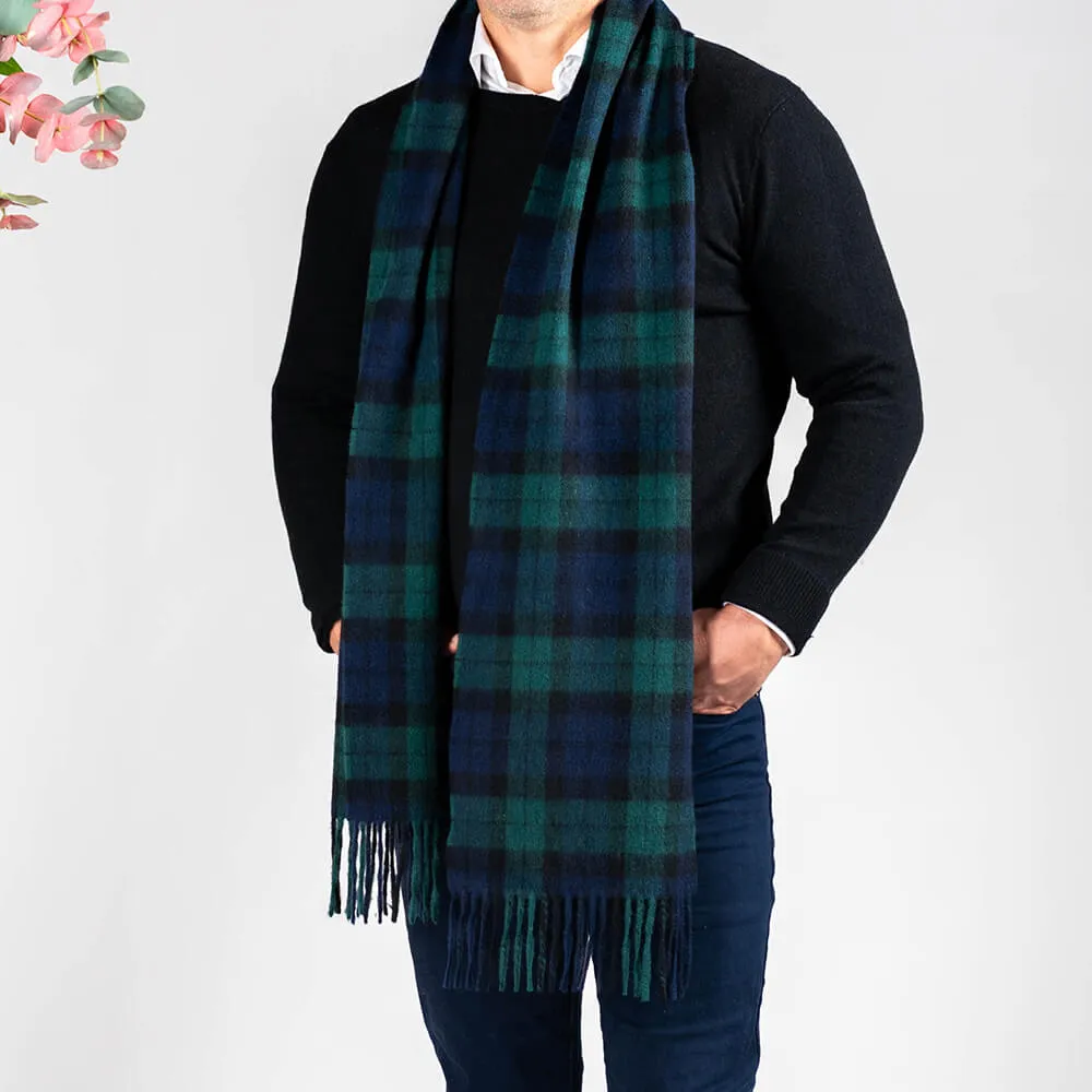 Black Watch Tartan Cashmere Scarf