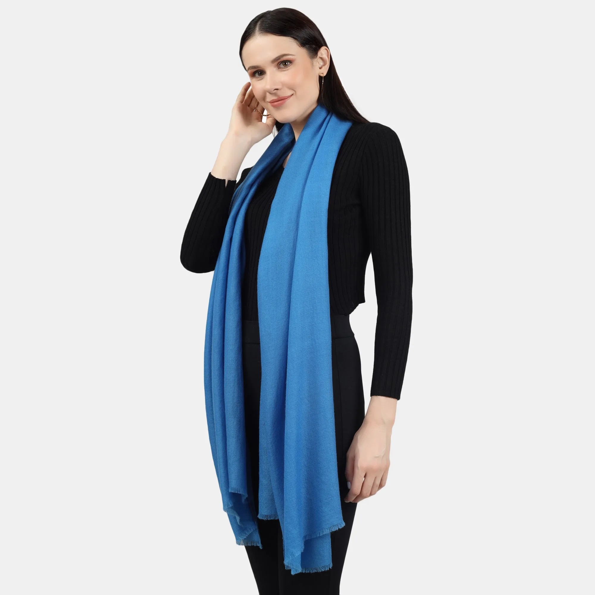 Blue Cashmere Scarf