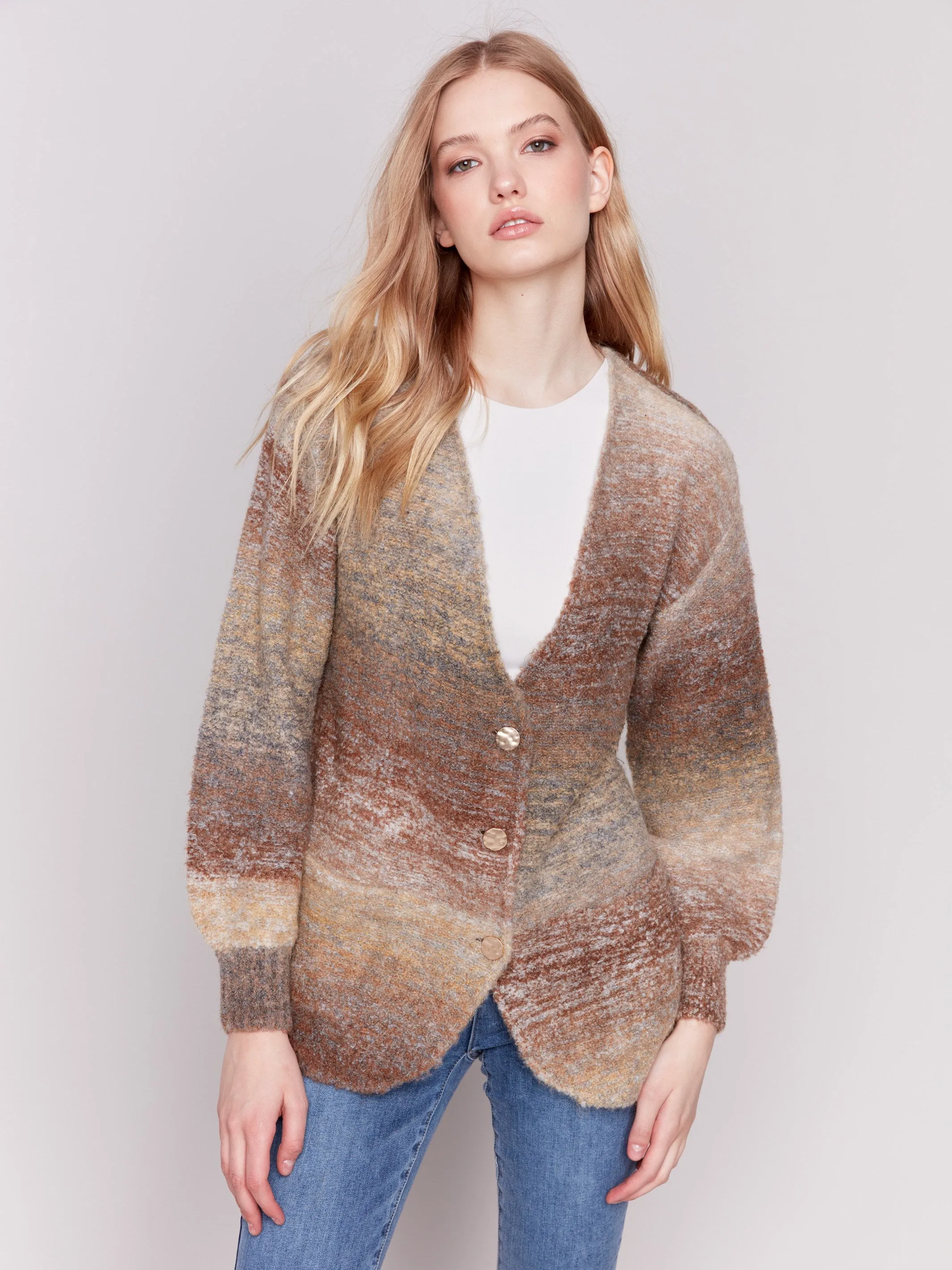 Boucle Knit Cardigan - Autumn