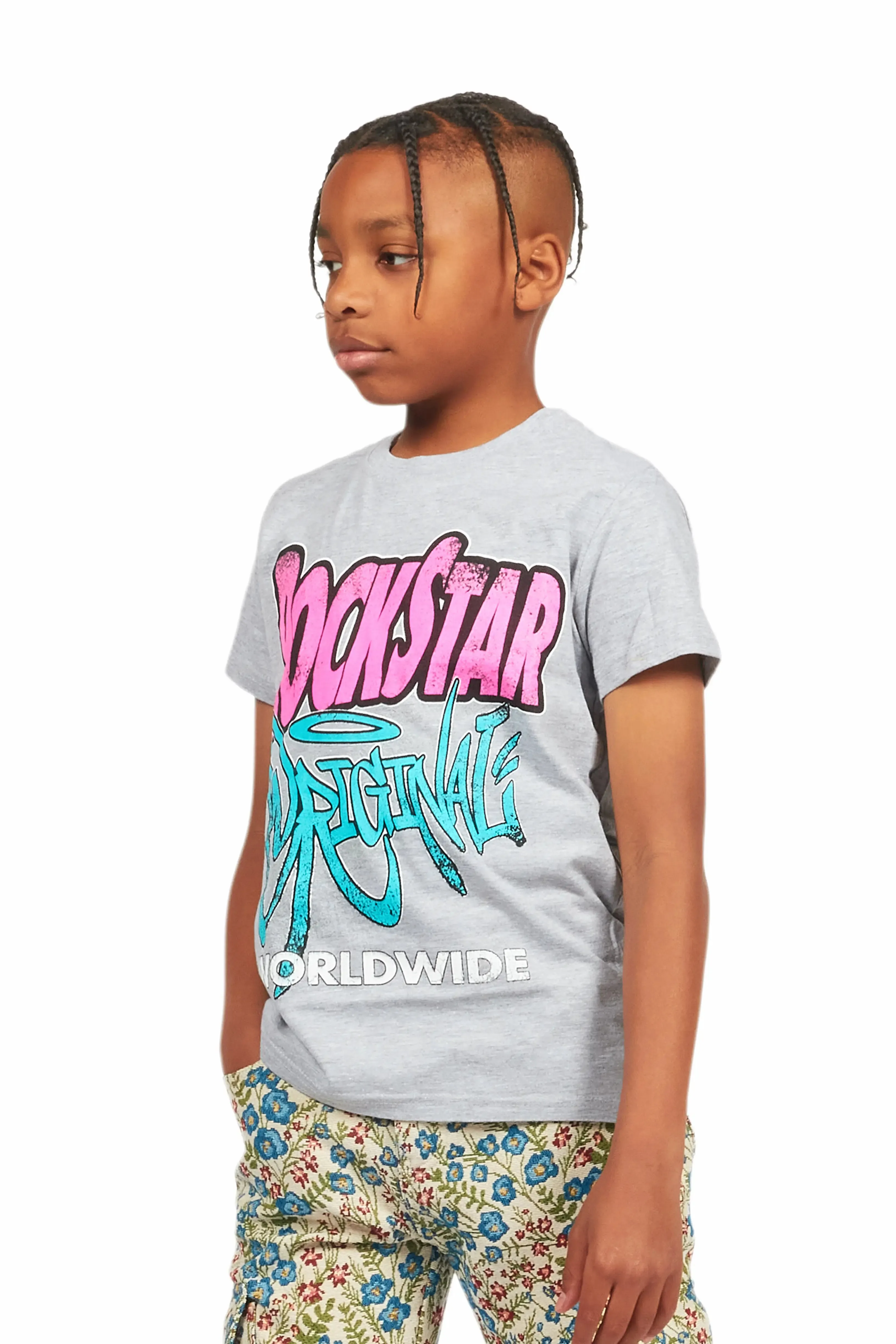 Boys Kait Grey Graphic T-Shirt