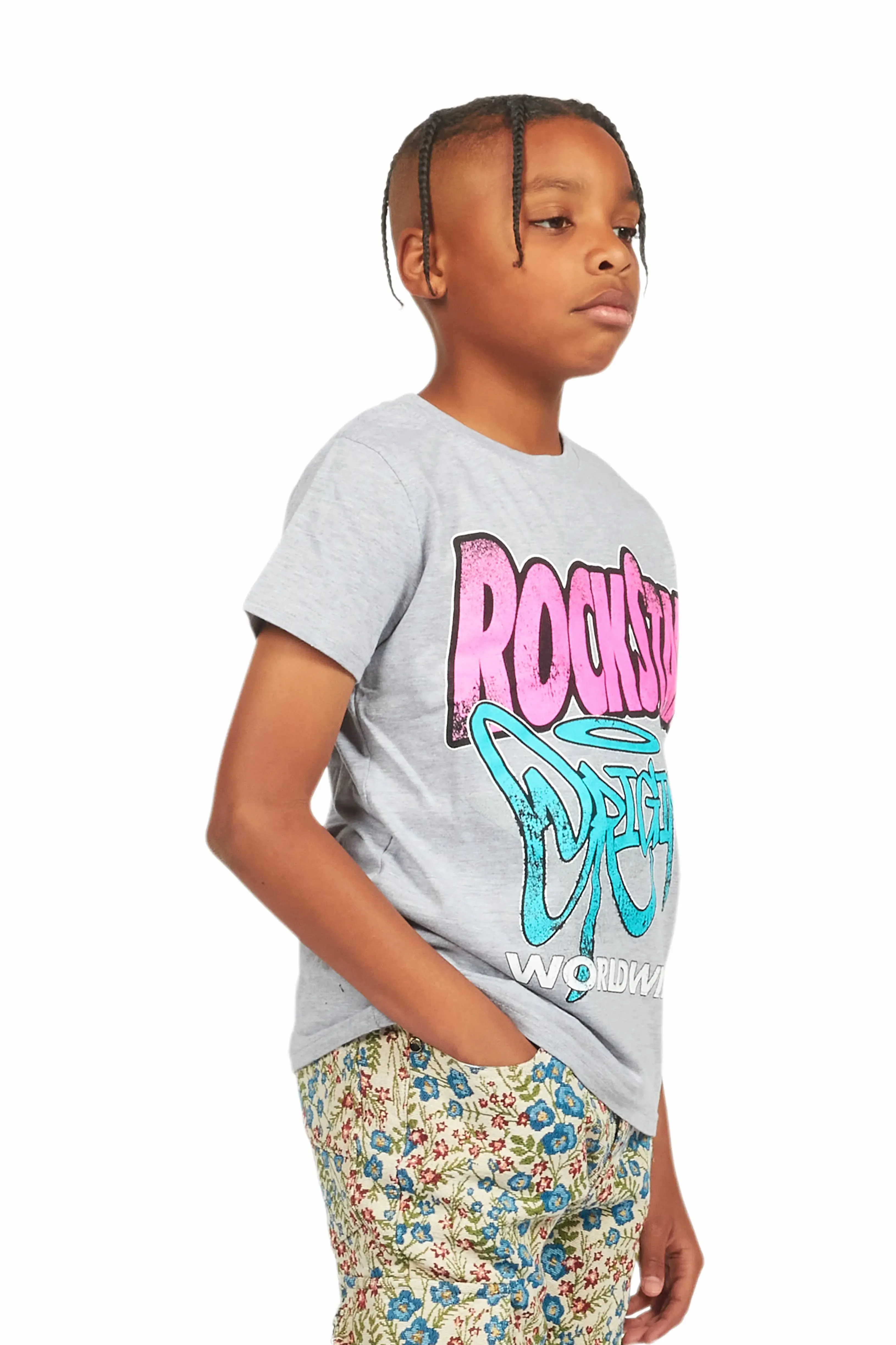 Boys Kait Grey Graphic T-Shirt