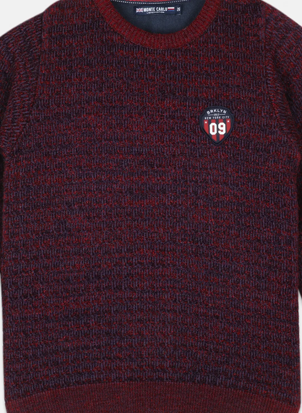 Boys Maroon Printed Pullover