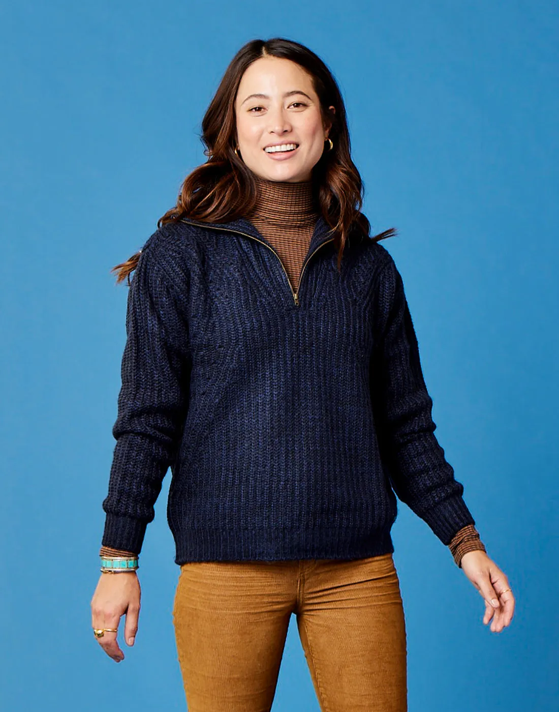 Brookline Zip: Navy Heather - FINAL SALE