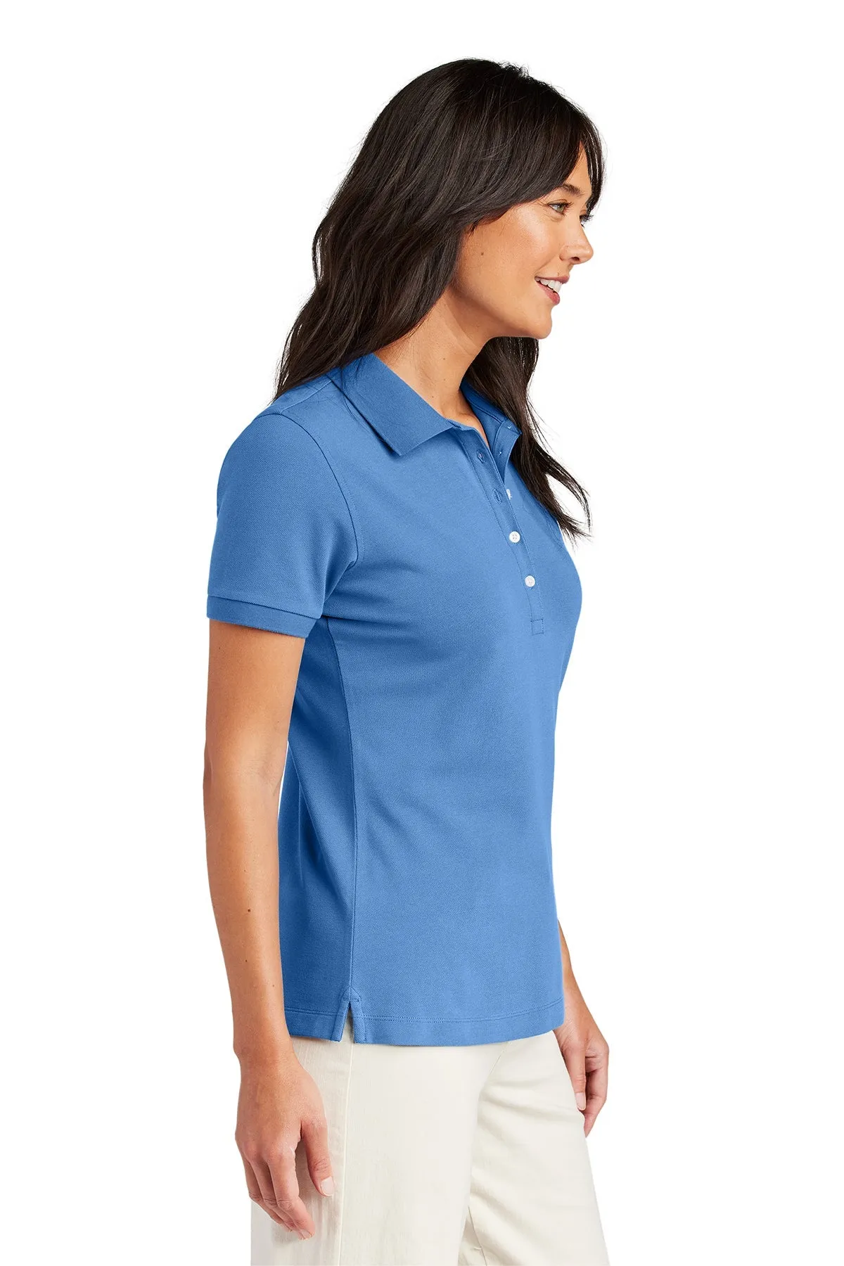 Brooks Brothers Women’s Pima Cotton Pique Custom Polos, Charter Blue