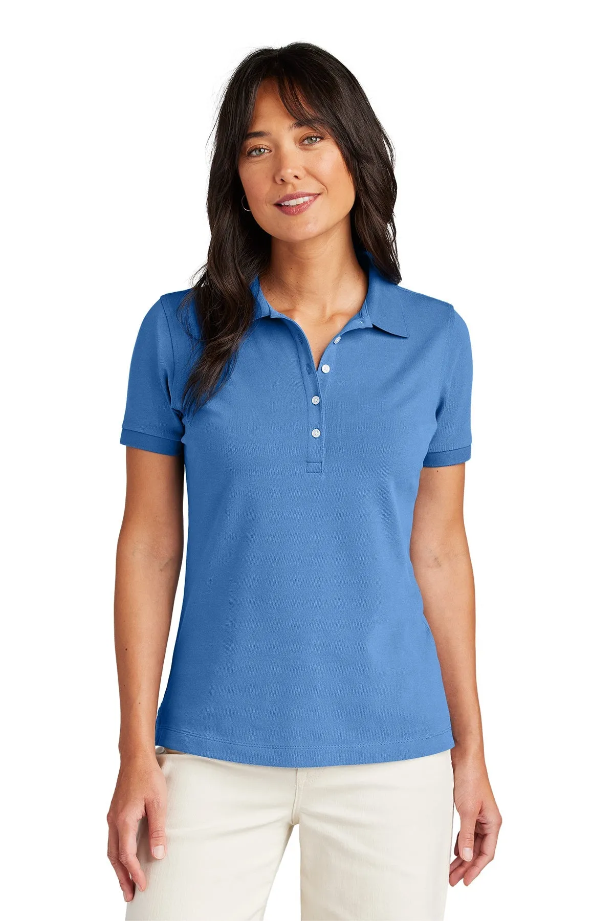 Brooks Brothers Women’s Pima Cotton Pique Custom Polos, Charter Blue