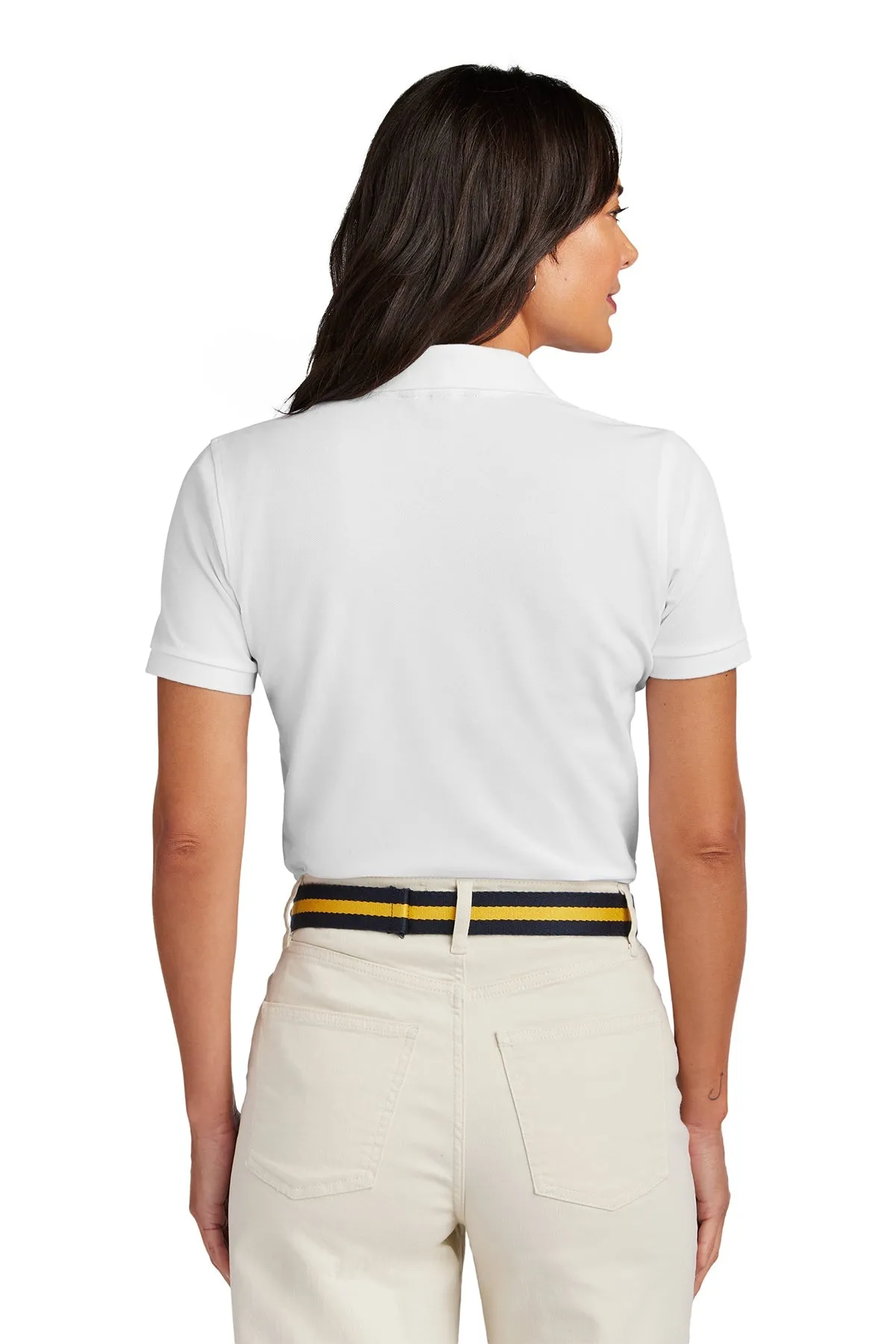 Brooks Brothers Women’s Pima Cotton Pique Custom Polos, White