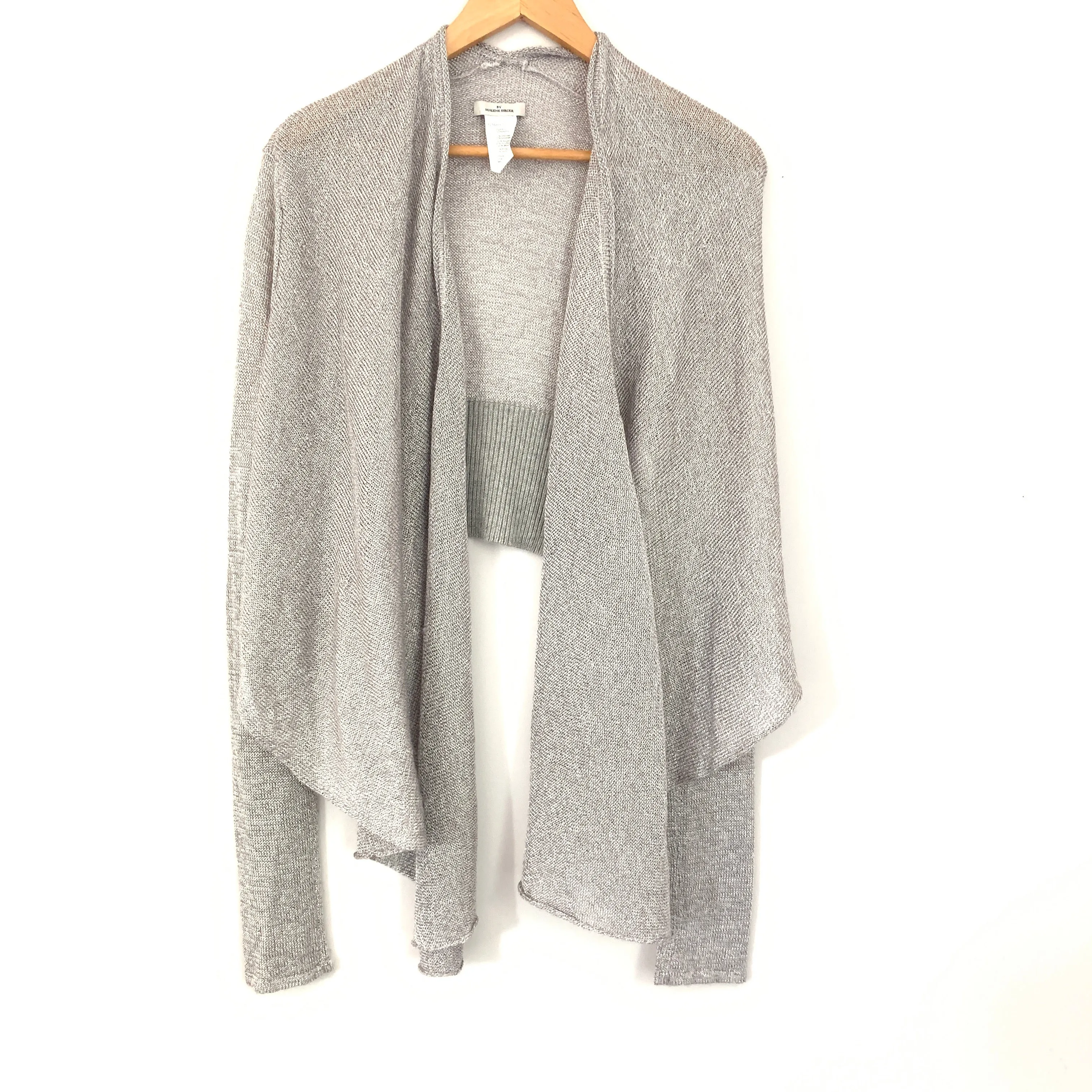 By Malene Birger Metallic Silver Cardigan- Size S