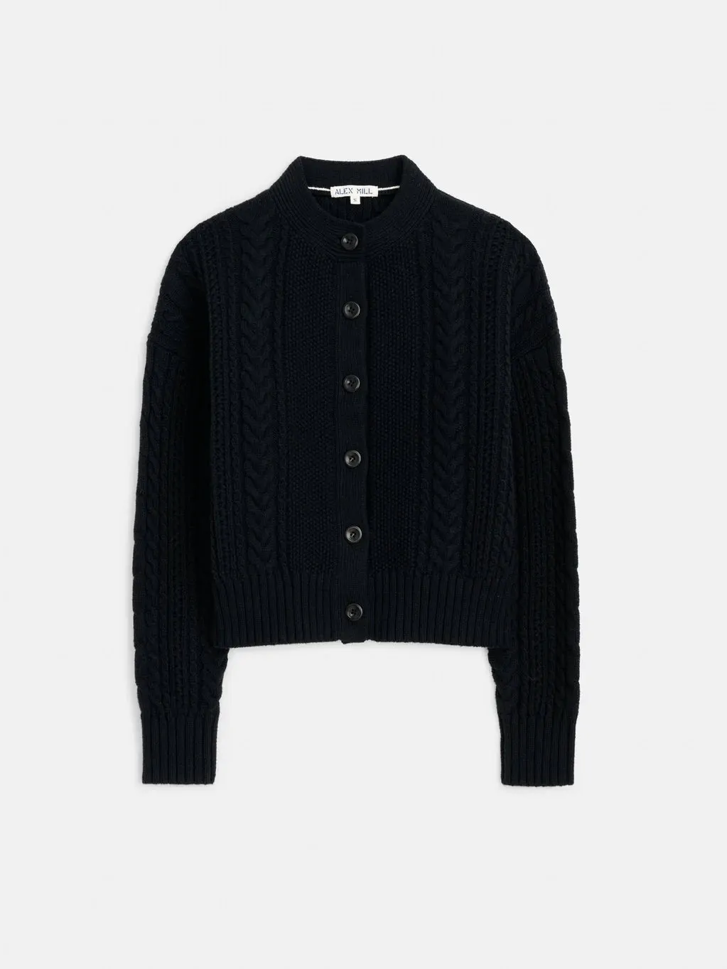 Cable Knit Nico Chunky Cardigan- Black