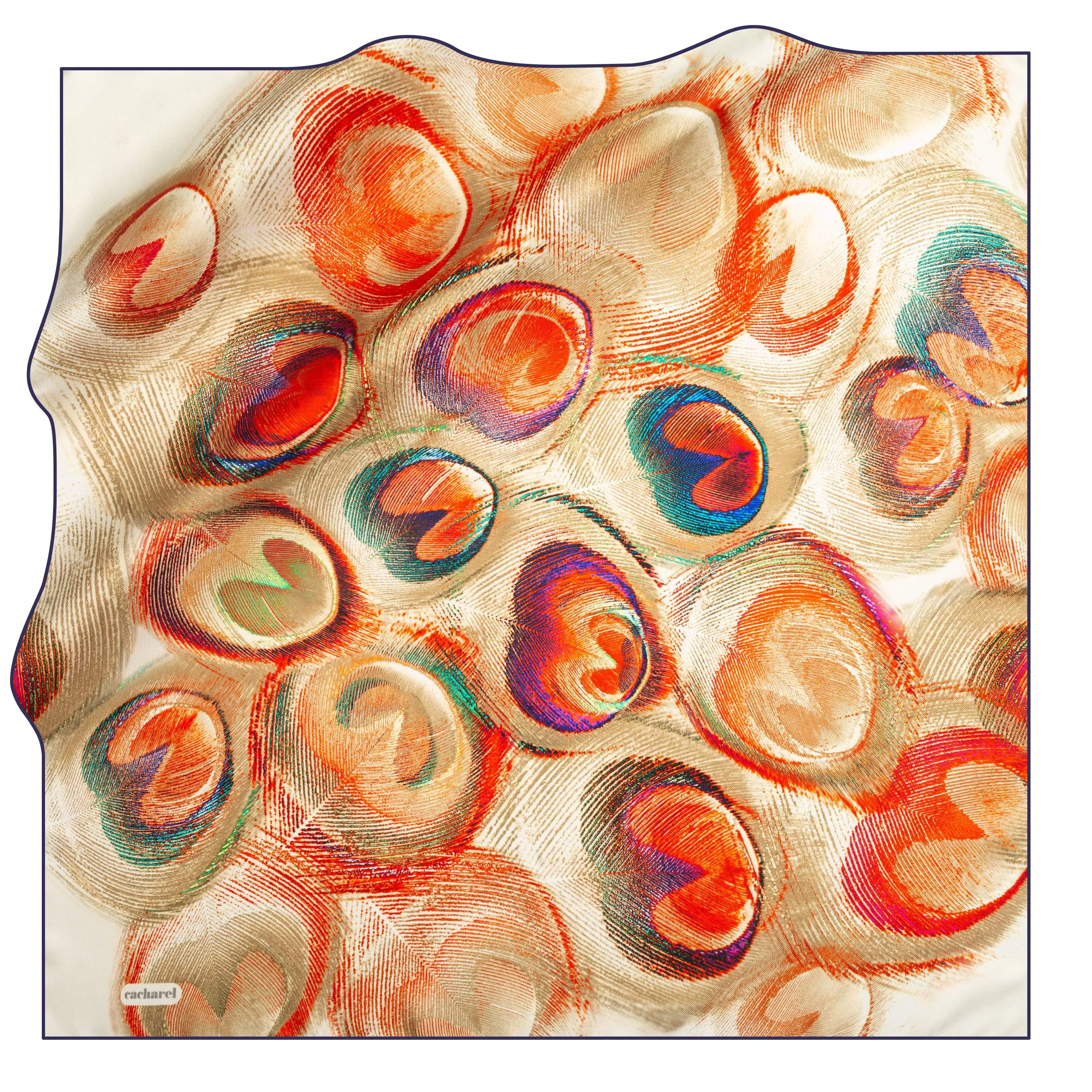 Cacharel Silk Twill Scarf Valentine No. 13