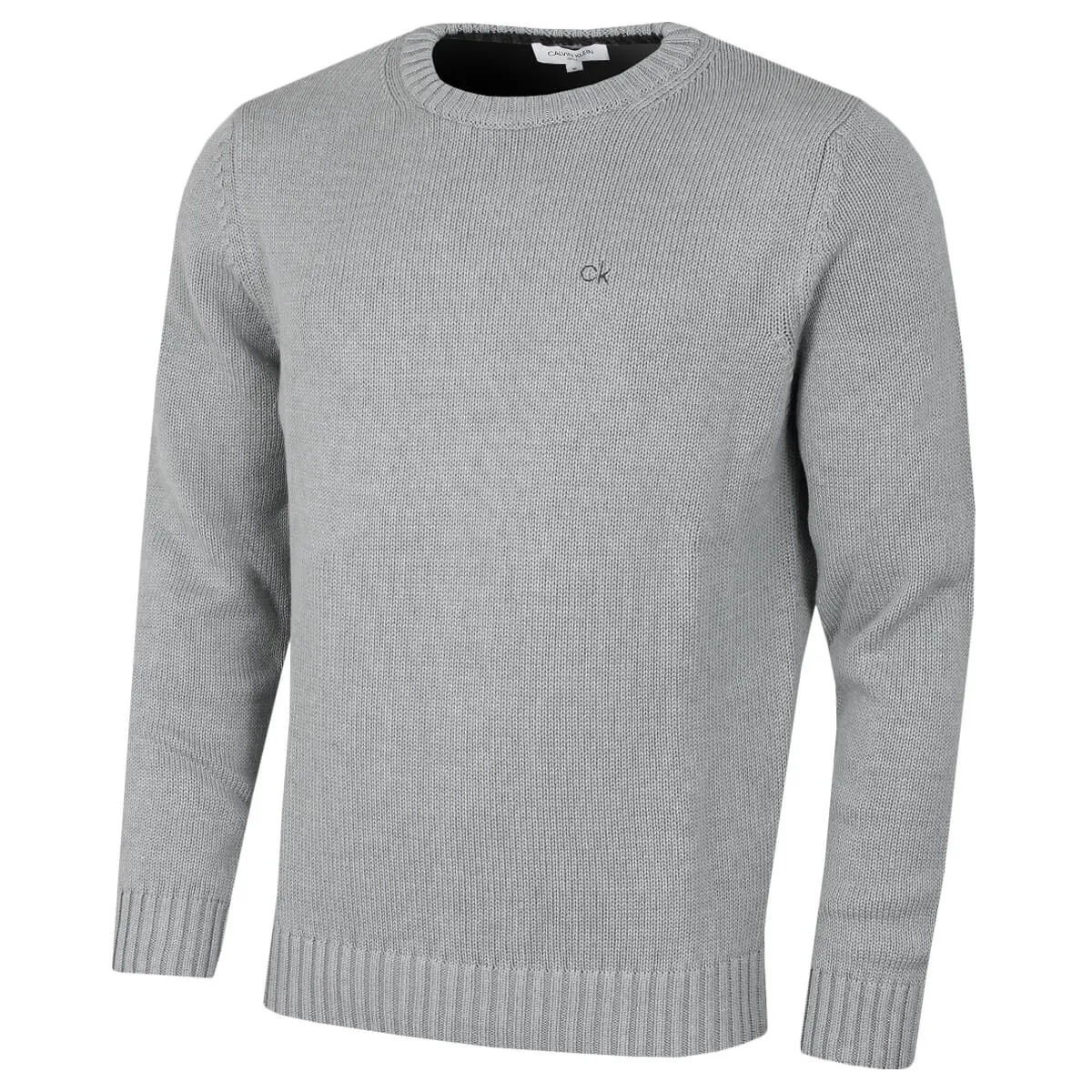 Calvin Klein Mens Knit Crew Neck Cotton CK Golf Sweater