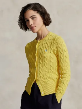 Cardigan a Trecce Giallo