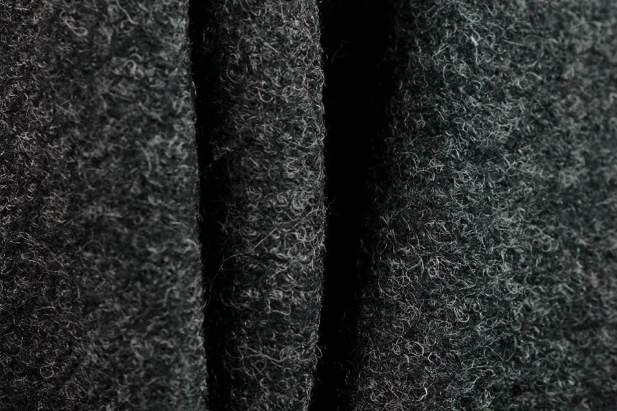 Charcoal Grey 18 oz. Boiled Wool Coating (Made in the Netherlands)