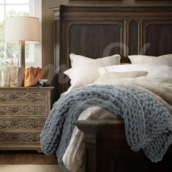 Chenille Chunky Knit Throw ~ Seaside