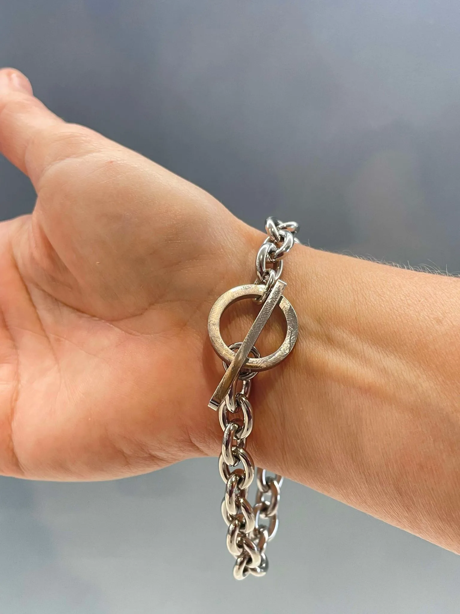 Chunky bar bracelet - silver – Tarnish Proof Jewellery