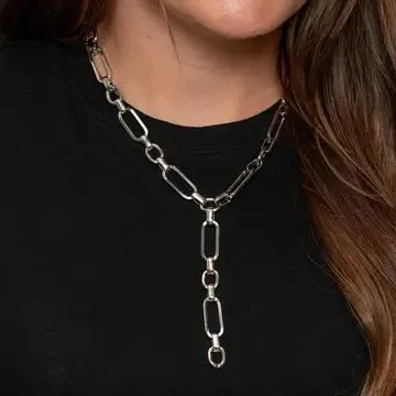 Chunky Chain Lariat Necklace