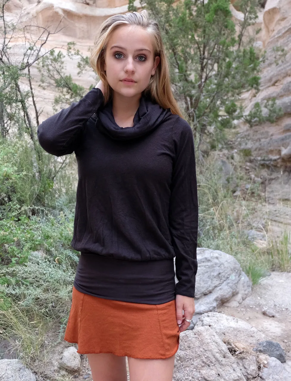 Chunky Cowl Brooke Banded Shirt