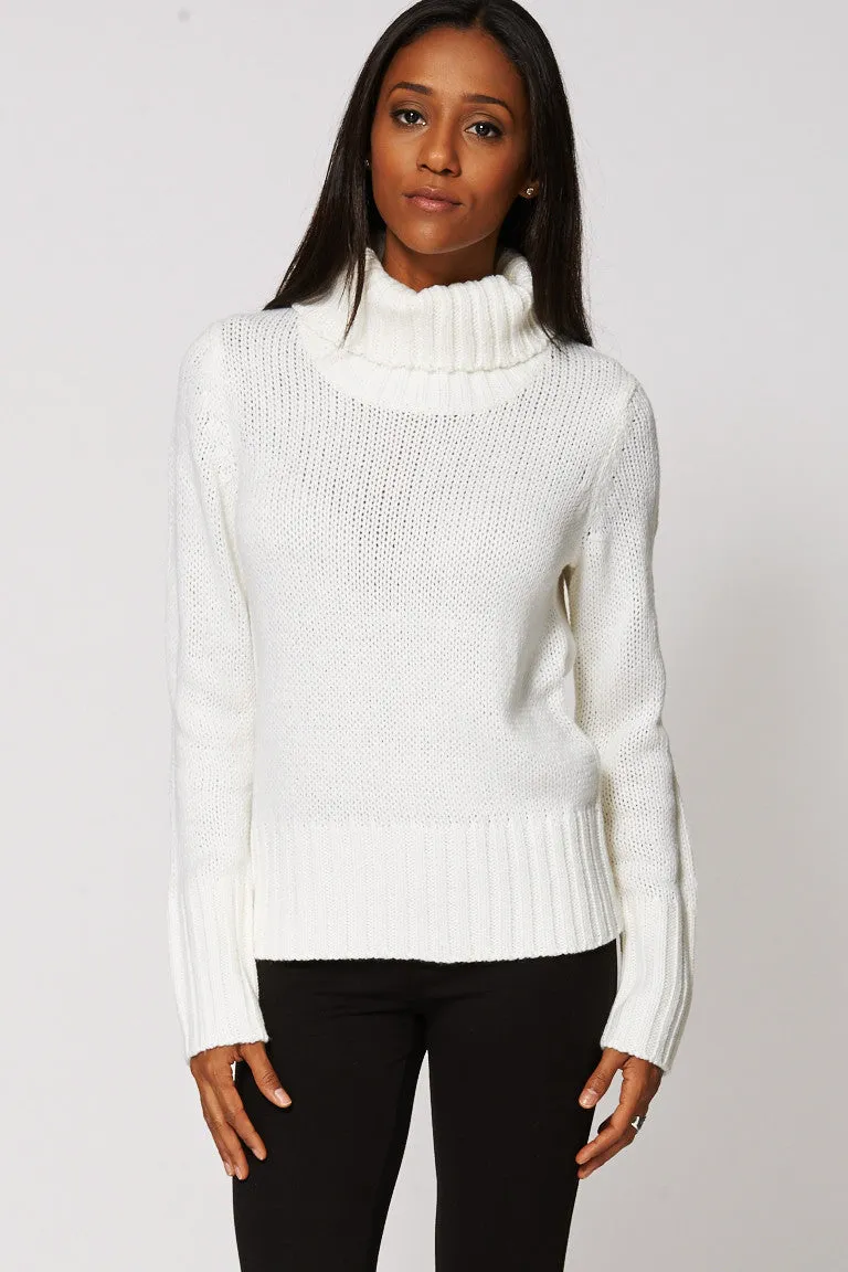 Chunky Cowl Neck Knitted Jumper