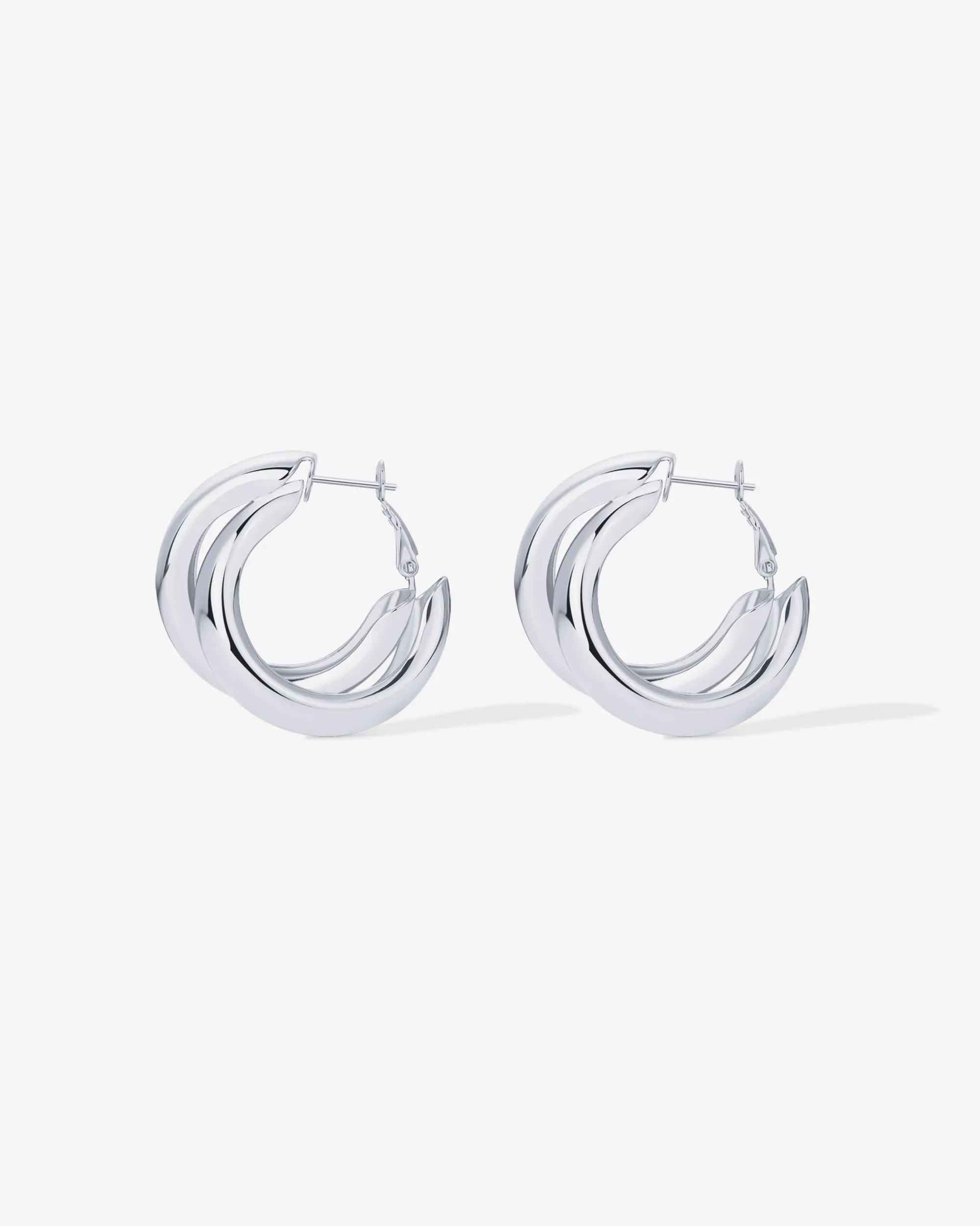 Chunky Double Hoops