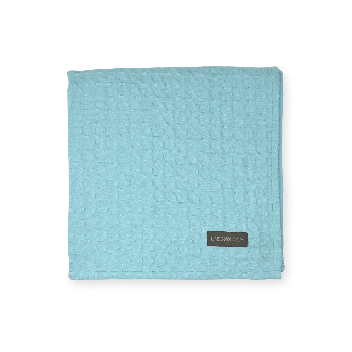 Chunky Waffle Towel - Aqua Sky