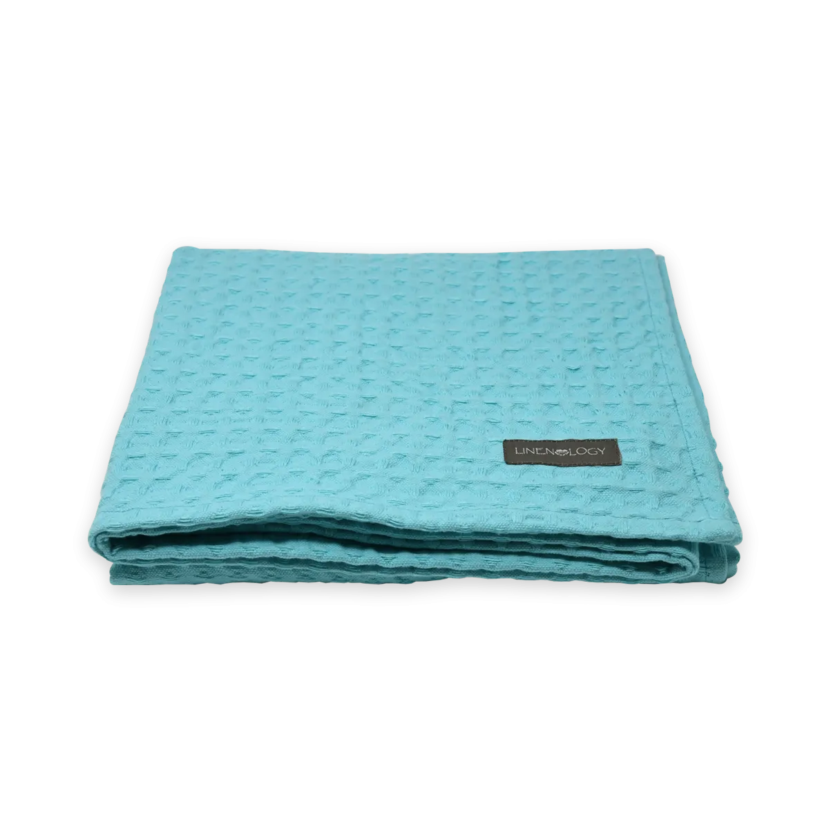 Chunky Waffle Towel - Aqua Sky