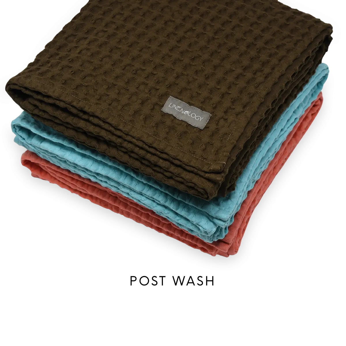 Chunky Waffle Towel - Aqua Sky