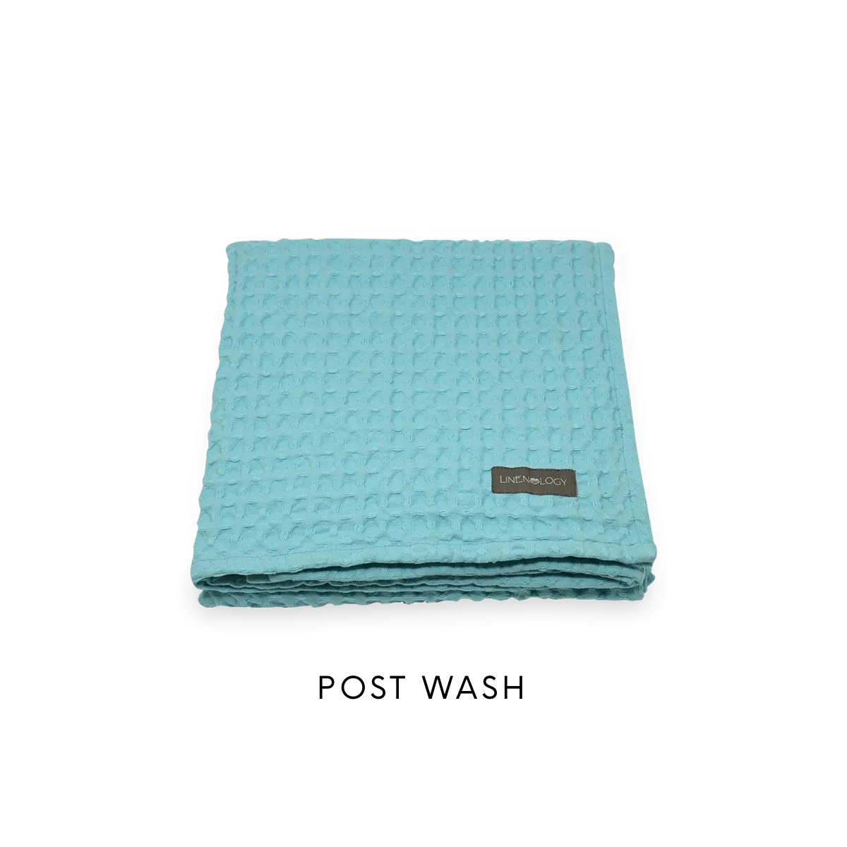 Chunky Waffle Towel - Aqua Sky