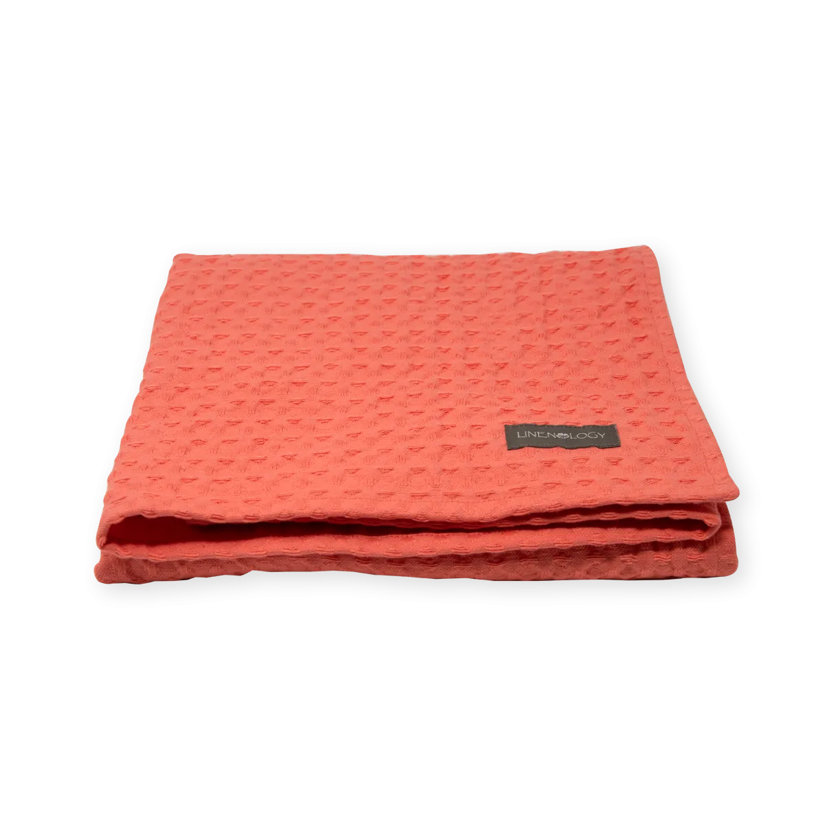 Chunky Waffle Towel - Salmon Blush