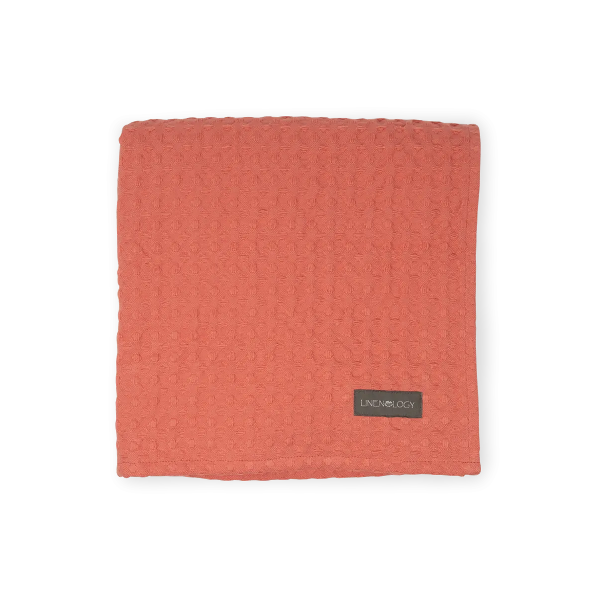 Chunky Waffle Towel - Salmon Blush