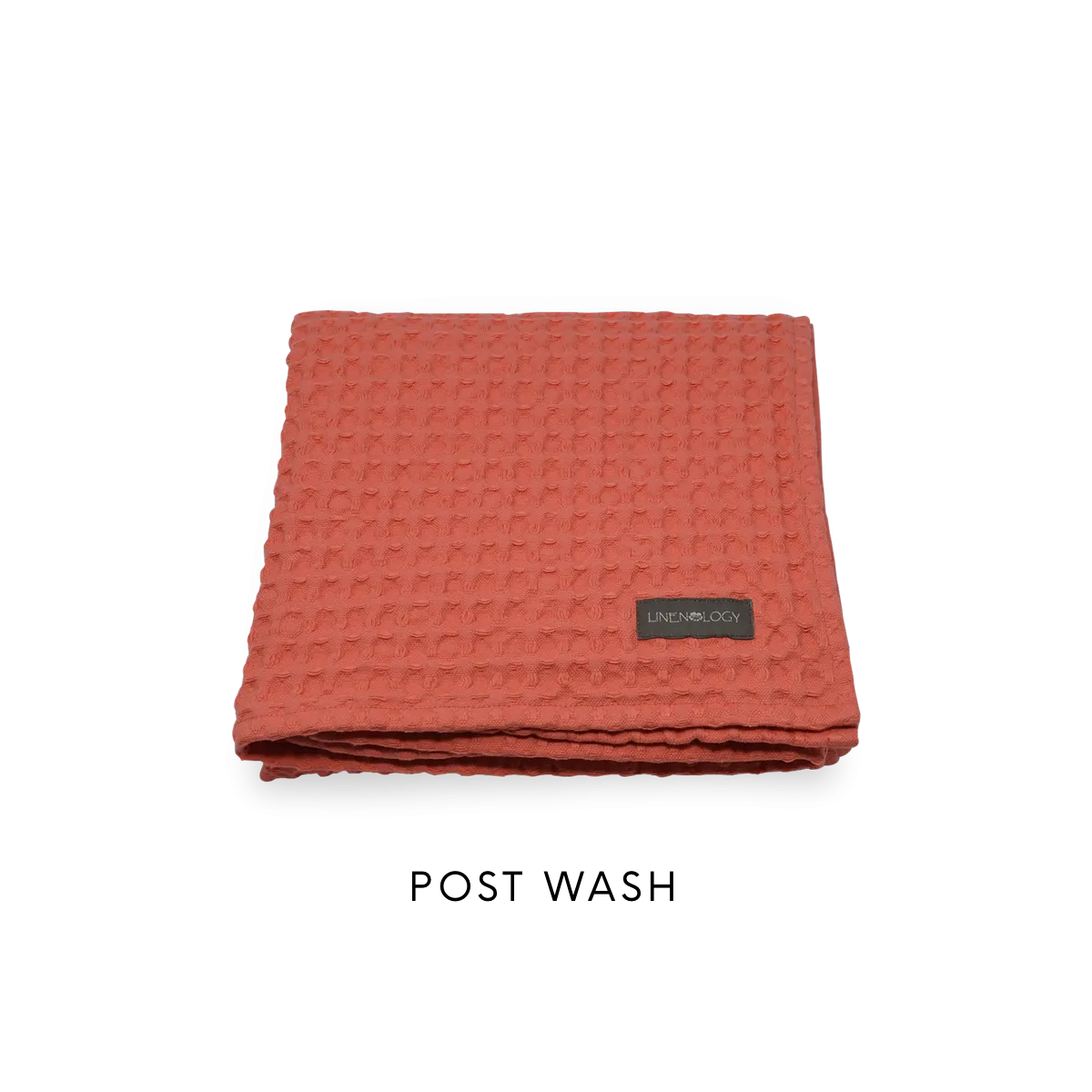 Chunky Waffle Towel - Salmon Blush