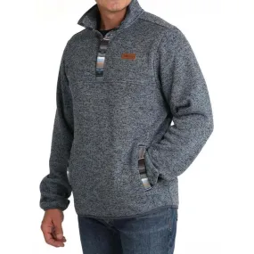 Cinch | Blue 1/4 Snap Pullover Sweater