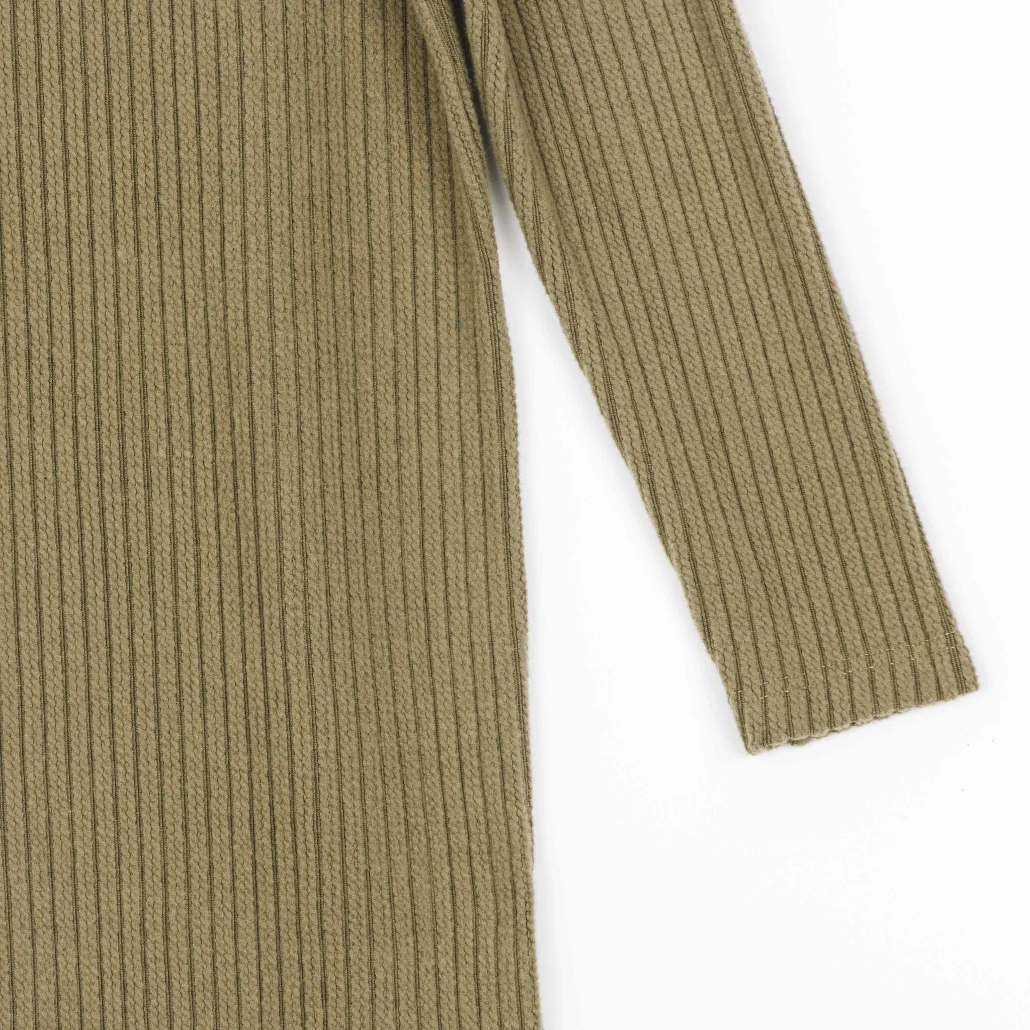 Clara Sunwoo - Ribbed Turtleneck Tunic Sweater - Olive